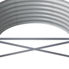 Vidaxl Visoka greda iz prašno premazanega jekla 440x80x36 cm srebrna