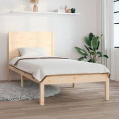 Vidaxl Posteljni okvir iz trdnega lesa 90x190 cm 3FT