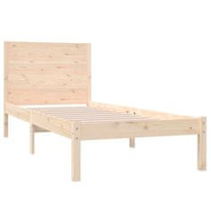 Vidaxl Posteljni okvir iz trdnega lesa 90x190 cm 3FT