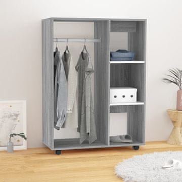 Vidaxl vidaXL Omarica, siva, hrast sonoma, 80x40x110 cm, material na osnovi lesa