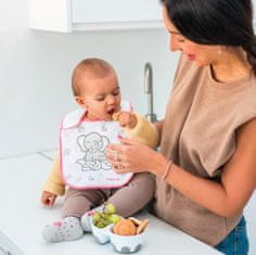 BabyOno Frotirni slinček, srednji, nepremočljiv slon 6m+