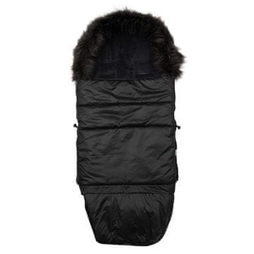 NEW BABY 3v1 nosilec za dojenčke s krznenim plaščem črn