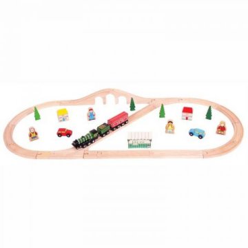 Bigjigs Toys Bigjigs Rail Lesena železniška proga Leteči škot
