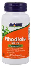 NOW Foods Rhodiola rosea (rožnata kamnina), 500 mg, 60 zeliščnih kapsul