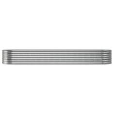 Vidaxl Visoka greda iz cinkanega jekla 296x80x36 cm srebrna
