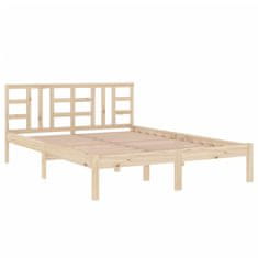 Vidaxl Posteljni okvir iz trdnega lesa 140x200 cm