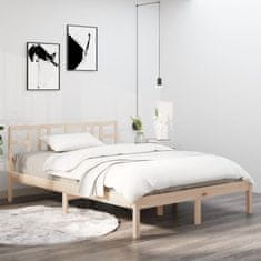 Vidaxl Posteljni okvir iz trdnega lesa 200x200 cm