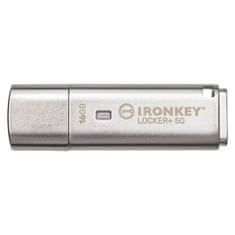 Kingston Ironkey Locker+ 50 USB ključ, 16 GB, 3.2 Gen1, 256bit enkripcija, kovinski