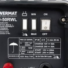 Powermat Procesoriziran polnilnik 50A 200A 12V 24V PM-CD-50RWL