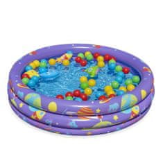Bestway napihljiv otroški bazen z žogicami 102x25 cm Intergalactic