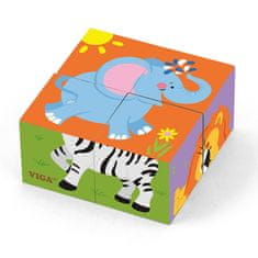 Viga Toys Lesene sestavljanke za otroke Viga Zoo