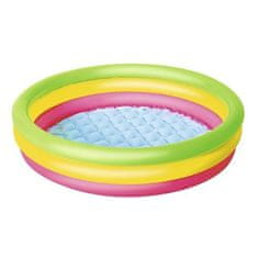 Bestway Napihljiv bazen rožnato-rumeno-zelene barve, premer 102 cm, višina 25 cm