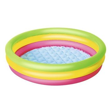 Bestway Napihljiv bazen rožnato-rumeno-zelene barve, premer 102 cm, višina 25 cm