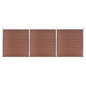 Vidaxl Vrtna ograja WPC 526x186 cm rjava