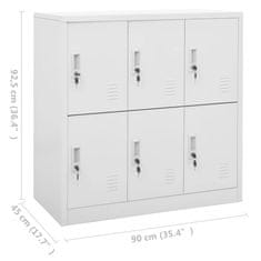 Vidaxl vidaXL Omarica s ključavnico svetlo siva 90x45x92,5 cm jeklo