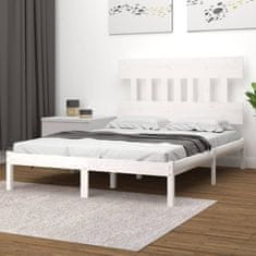 Vidaxl Posteljni okvir bel iz trdnega lesa 180x200 cm 6FT