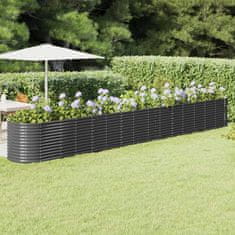 Vidaxl Visoka greda iz prašno premazanega jekla 620x80x68 cm antracit