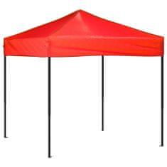 Greatstore Zložljiv šotor za zabavo, rdeč, 2x2 m