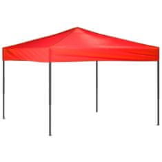Greatstore Zložljiv šotor za zabavo, rdeč, 3x3 m