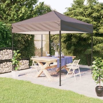 Vidaxl vidaXL Zložljiv šotor za zabave, taupe, 3 x 3 m