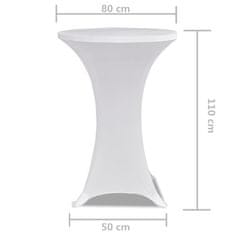 Vidaxl vidaXL Prt za barsko mizo Ø 80 cm, bel, elastičen, 2 kosa.