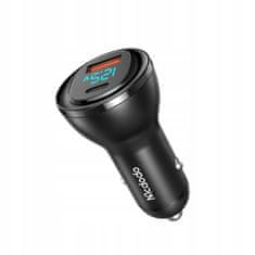 Mcdodo MCDODO MOČAN HITER AVTO POLNILEC METER 2X USB USB-C 95W VODIL