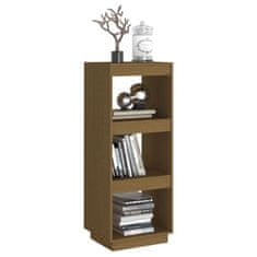 Greatstore Knjižna omara za razdelitev prostora medeno rjava borovina