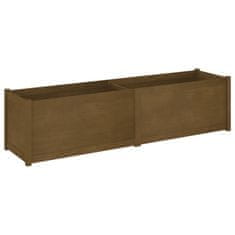 Vidaxl Vrtno cvetlično korito medeno rjavo 200x50x50 cm trdna borovina