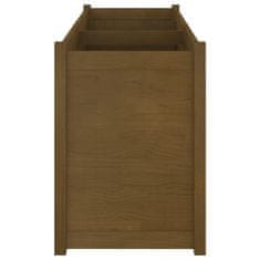 Vidaxl Vrtno cvetlično korito medeno rjavo 150x50x70 cm trdna borovina