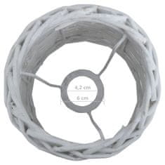 Vidaxl Senčilo za svetilko pleteno 15x12 cm belo