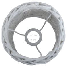 Vidaxl Senčilo za svetilko pleteno 20x15 cm belo