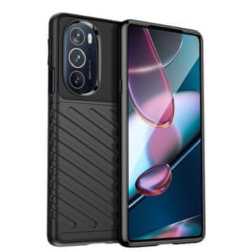 MG Thunder silikonski ovitek za Motorola Moto Edge 30 Pro, črna