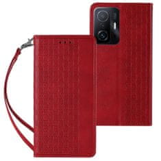 MG Magnet Strap knjižni usnjeni ovitek za Samsung Galaxy A12 5G, rdeča