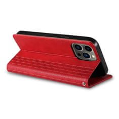 MG Magnet Strap knjižni usnjeni ovitek za iPhone 12 Pro Max, rdeča