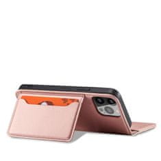 MG Magnet Card knjižni usnjeni ovitek za iPhone 13 Pro, roza