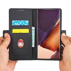 MG Magnet Card knjižni usnjeni ovitek za Samsung Galaxy S22 Ultra, črna