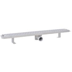 Vidaxl Kanaleta za tuš valovi 830x140 mm nerjaveče jeklo