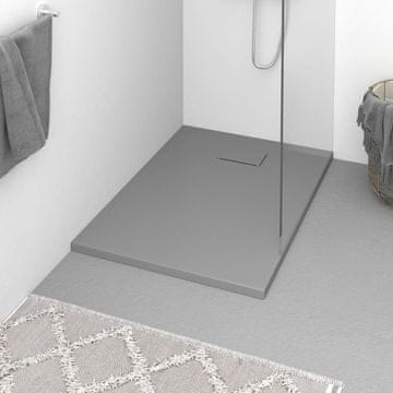 Vidaxl vidaXL Tuš kad, SMC, siva, 100 x 70 cm