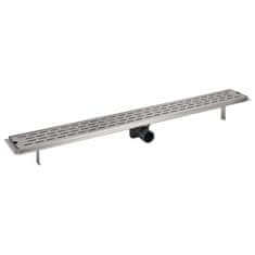 Vidaxl Kanaleta za Tuš Črtice 1030x140 mm Nerjaveče Jeklo
