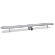 Vidaxl Kanaleta za Tuš Mehurčki 1030x140 mm Nerjaveče Jeklo