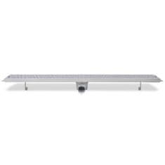 Vidaxl Kanaleta za Tuš Mehurčki 1030x140 mm Nerjaveče Jeklo