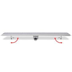 Vidaxl Kanaleta za Tuš Mehurčki 1030x140 mm Nerjaveče Jeklo