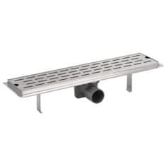 Vidaxl Kanaleta za Tuš Črtice 530x140 mm Nerjaveče Jeklo