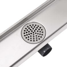 Vidaxl Kanaleta za Tuš 830x140 mm Nerjaveče Jeklo