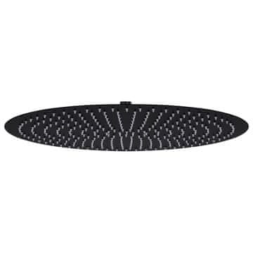 Vidaxl vidaXL Jeklena tuš glava 50 cm okrogla črna