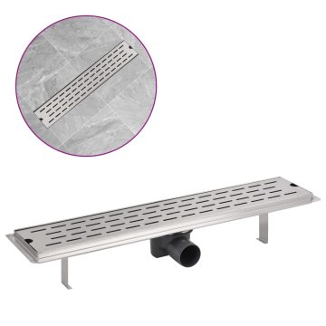 Vidaxl Kanaleta za tuš 630x140 mm nerjaveče jeklo