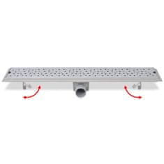 Greatstore Kanaleta za Tuš Mehurčki 730x140 mm Nerjaveče Jeklo