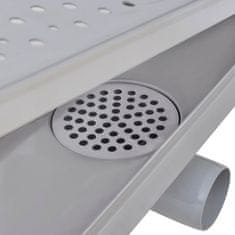 Vidaxl Kanaleta za Tuš Mehurčki 630x140 mm Nerjaveče Jeklo