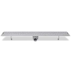 Vidaxl Kanaleta za tuš 2 kosa mehurčki 930x140 mm nerjaveče jeklo