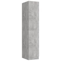Greatstore Lekarniška omara betonsko siva 30x42,5x150 cm iverna plošča